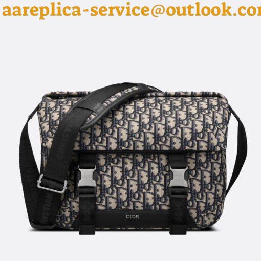 Replica Dior Explorer Messenger Bag In Black Dior Oblique Jacquard 2