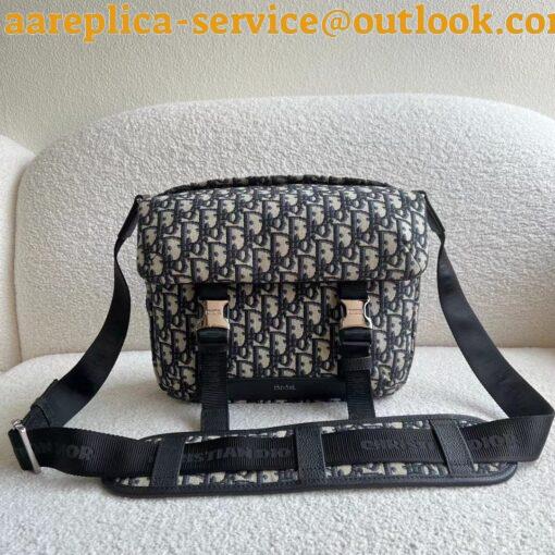 Replica Dior Explorer Messenger Bag In Black Dior Oblique Jacquard 4