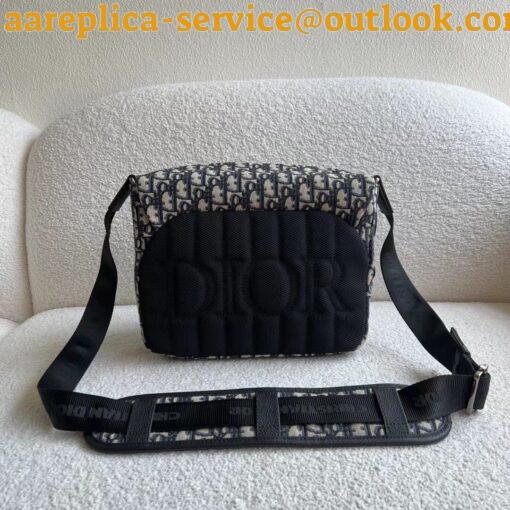 Replica Dior Explorer Messenger Bag In Black Dior Oblique Jacquard 5