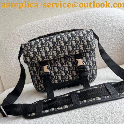 Replica Dior Explorer Messenger Bag In Black Dior Oblique Jacquard 7