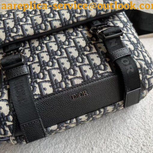 Replica Dior Explorer Messenger Bag In Black Dior Oblique Jacquard 11