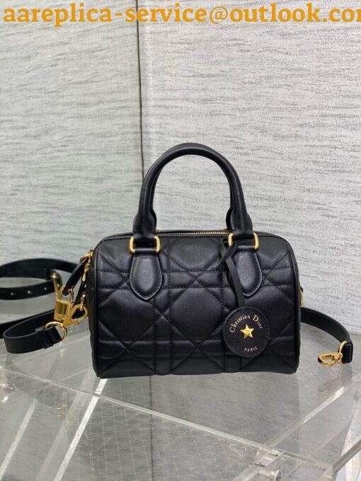 Replica Dior Groove 20 Bag in Black Macrocannage Calfskin 4