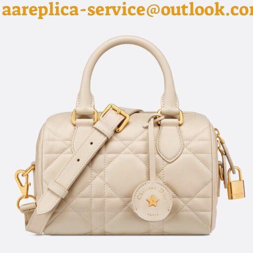 Replica Dior Groove 20 Bag in Dusty Ivory Macrocannage Calfskin