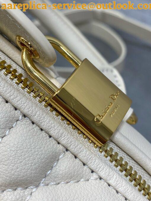 Replica Dior Groove 20 Bag in Dusty Ivory Macrocannage Calfskin 3