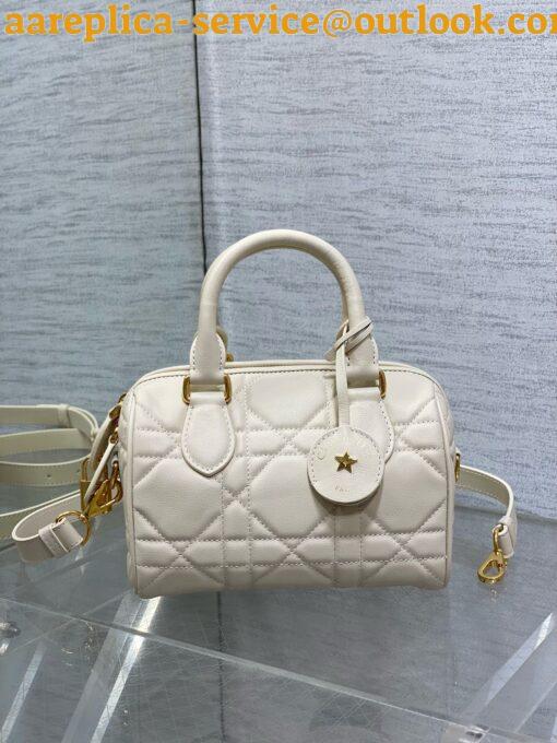 Replica Dior Groove 20 Bag in Dusty Ivory Macrocannage Calfskin 4