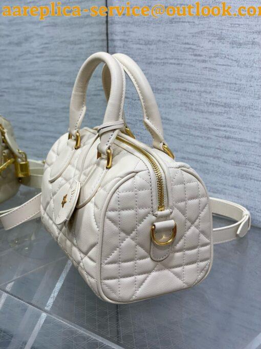 Replica Dior Groove 20 Bag in Dusty Ivory Macrocannage Calfskin 6