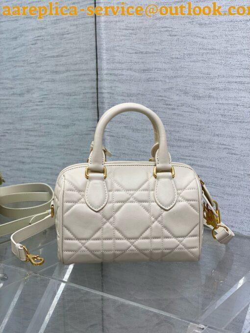 Replica Dior Groove 20 Bag in Dusty Ivory Macrocannage Calfskin 7