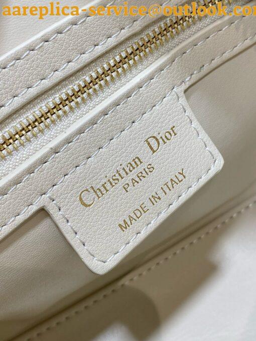 Replica Dior Groove 20 Bag in Dusty Ivory Macrocannage Calfskin 11