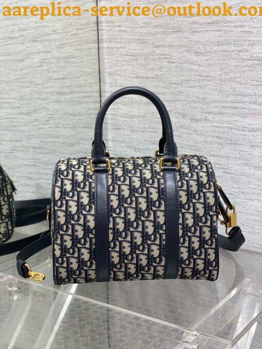 Replica Dior Groove 25 Bag in Blue Dior Oblique Jacquard 5