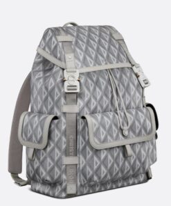 Replica Dior Hit the Road Backpack In Gray CD Diamond Canvas