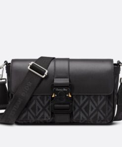 Replica Dior Hit the Road Messenger Bag In Black CD Diamond Canvas