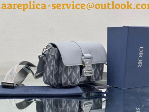 Replica Dior Hit the Road Messenger Bag In Gray CD Diamond Canvas 4