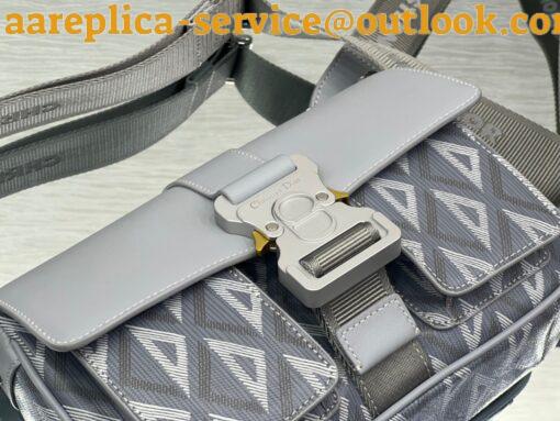 Replica Dior Hit the Road Messenger Bag In Gray CD Diamond Canvas 11