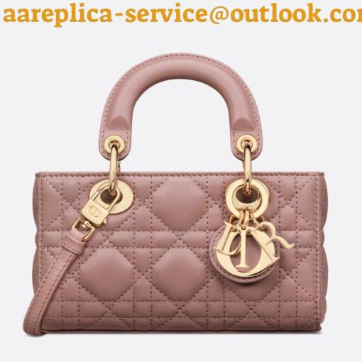 Replica Dior Lady D-Joy Micro Bag In Peony Pink Cannage Lambskin 3