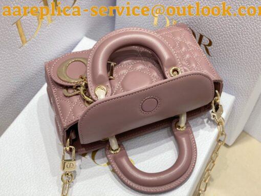 Replica Dior Lady D-Joy Micro Bag In Peony Pink Cannage Lambskin 4