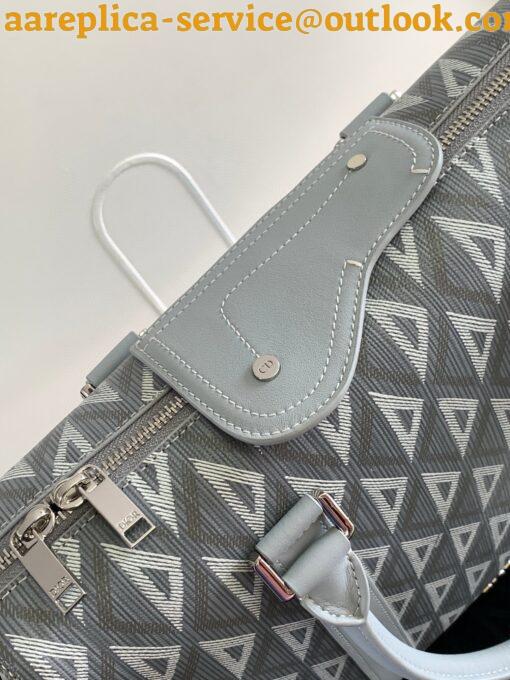 Replica Dior Lingot Briefcase in Grey CD Diamond Canvas 7