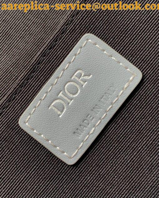 Replica Dior Lingot Briefcase in Grey CD Diamond Canvas 10