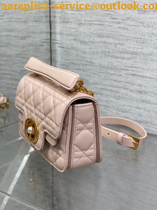 Replica Dior Mini Jolie Top Handle Bag in Pink Cannage Calfskin 10