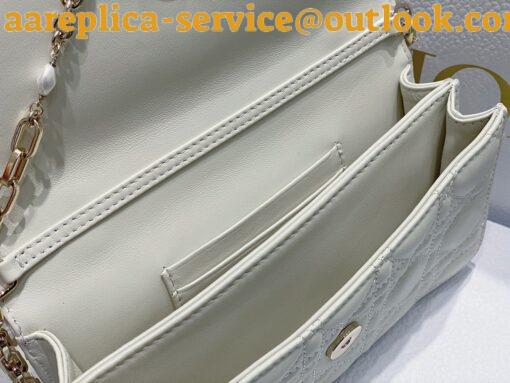 Replica Dior Miss Dior Mini Bag In White Cannage Lambskin 8