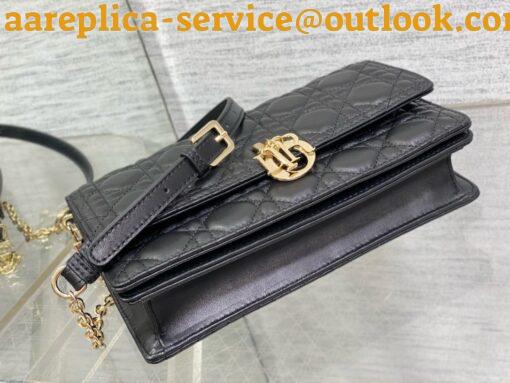 Replica Dior Miss Dior Top Handle Bag in Black Cannage Lambskin 5