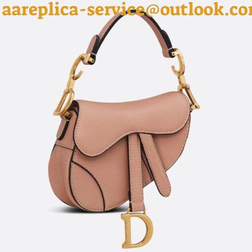 Replica Dior Saddle Micro Bag In Powder Goatskin