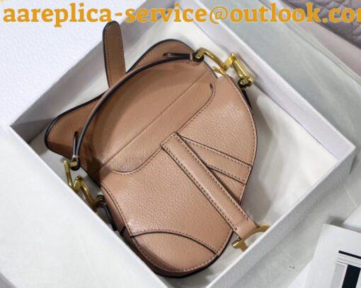 Replica Dior Saddle Micro Bag In Powder Goatskin 7