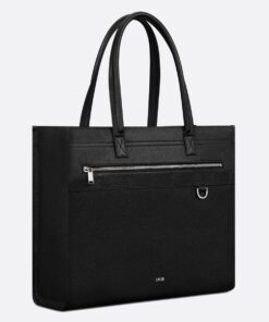 Replica Dior Safari Tote Bag in Black Grained Calfskin