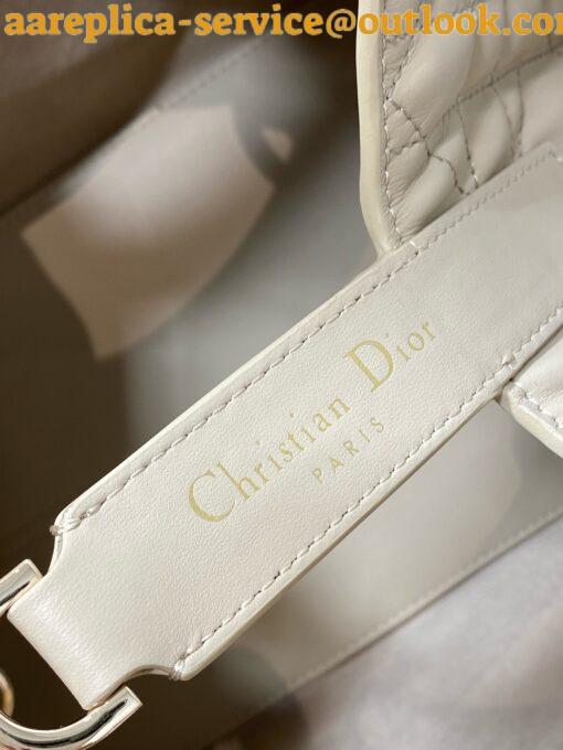 Replica Dior Toujours Medium Bag in Beige Macrocannage Calfskin 12