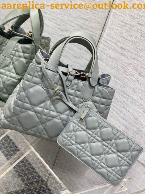 Replica Dior Toujours Medium Bag in Beige Macrocannage Calfskin 16