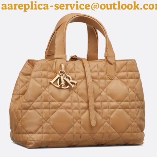 Replica Dior Toujours Medium Bag in Tan Macrocannage Calfskin