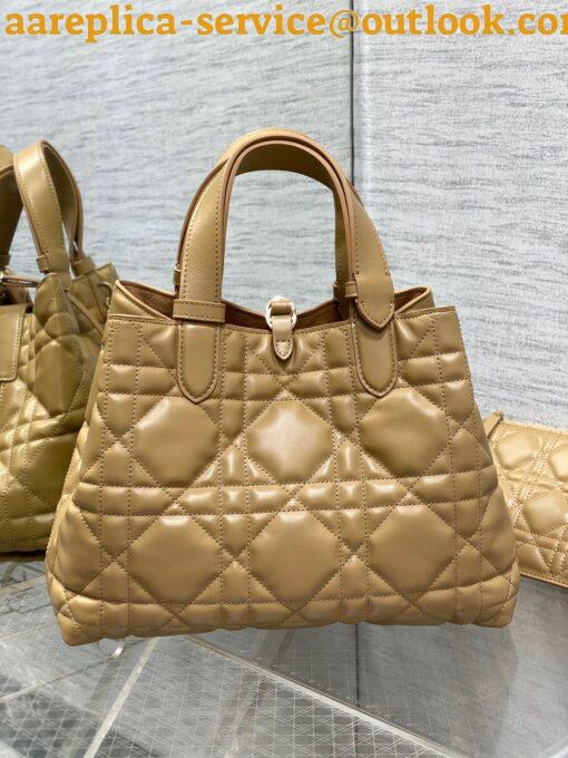 Replica Dior Toujours Medium Bag in Tan Macrocannage Calfskin 4