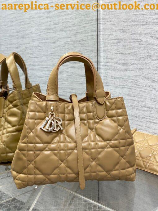 Replica Dior Toujours Medium Bag in Tan Macrocannage Calfskin 5