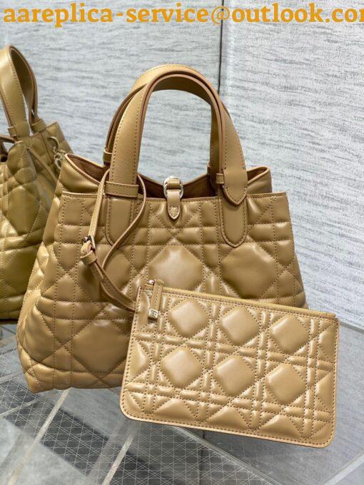 Replica Dior Toujours Medium Bag in Tan Macrocannage Calfskin 6