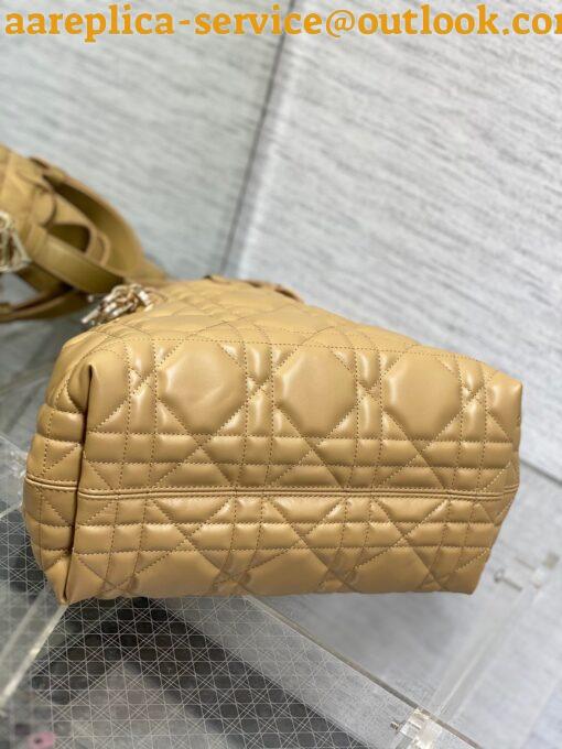 Replica Dior Toujours Medium Bag in Tan Macrocannage Calfskin 7