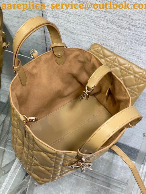 Replica Dior Toujours Medium Bag in Tan Macrocannage Calfskin 8