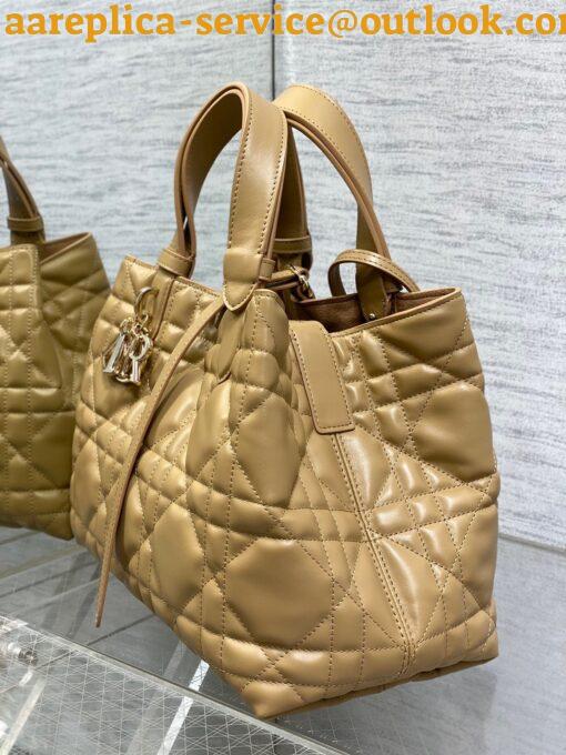 Replica Dior Toujours Medium Bag in Tan Macrocannage Calfskin 10