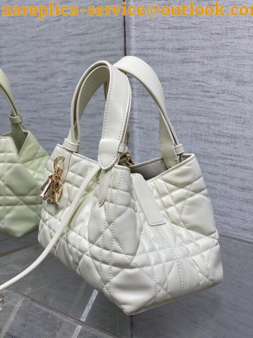 Replica Dior Toujours Small Bag in White Macrocannage Calfskin 5