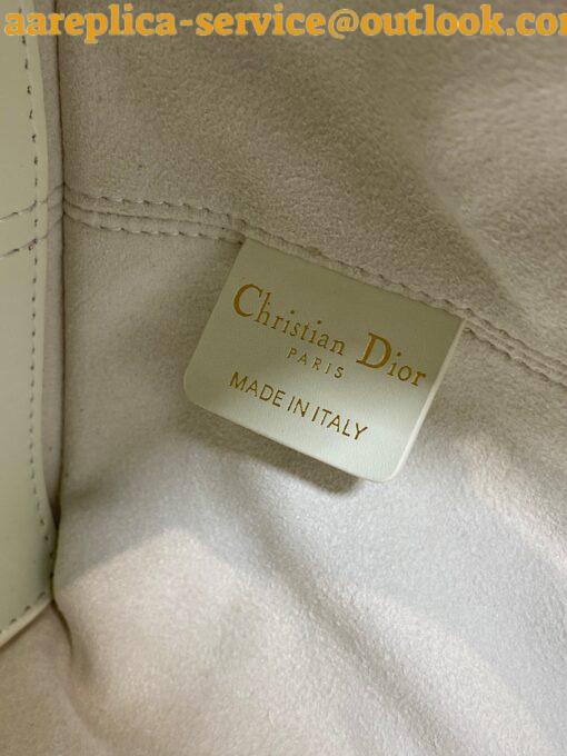 Replica Dior Toujours Small Bag in White Macrocannage Calfskin 11