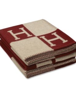 Replica Hermes Avalon Throw Blanket in Fuchsia Wool and Cashmere