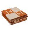 Replica Hermes Avalon III Throw Blanket in Beige Wool and Cashmere 12