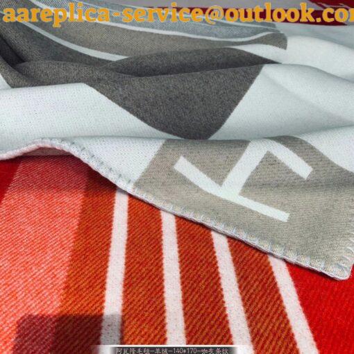 Replica Hermes Avalon Vibration Throw Blanket in Naturel Wool and Cashmere 9