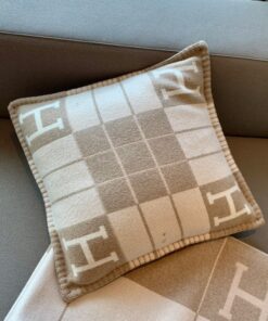 Replica Hermes Beige Small Avalon III Pillow Cover