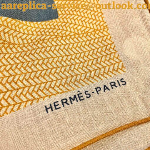 Replica Hermes Blue Mon Premier Galop Shawl 140 9