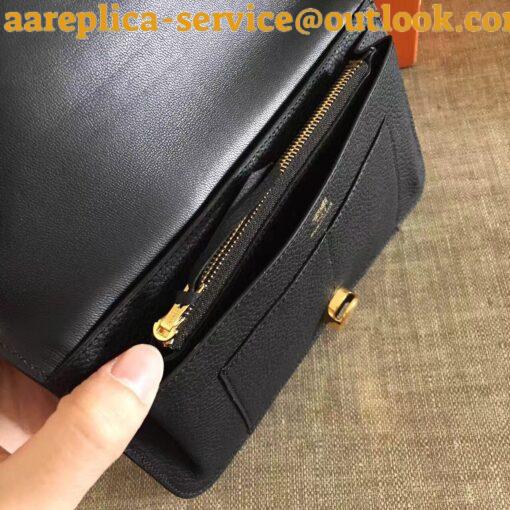 Replica Hermes Dogon Duo Wallet in Black Clemence Leather 9