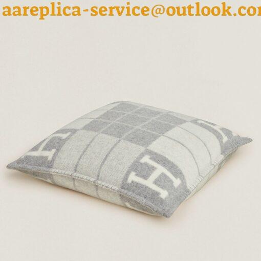 Replica Hermes Grey Small Avalon III Pillow Cover