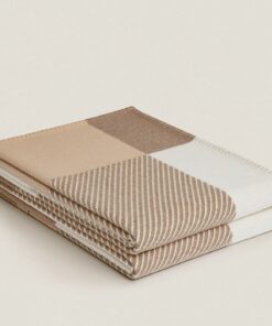 Replica Hermes H Riviera Blanket in Beige Wool and Cashmere