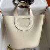 Replica Hermes In The Loop 18 Handmade Bag in Gris Asphalt Clemence Leather 13