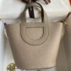 Replica Hermes In The Loop 18 Handmade Bag in Gris Meyer Clemence Leather 13