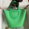 Replica Hermes In The Loop 18 Handmade Bag in Vert Cypres Clemence Leather 12