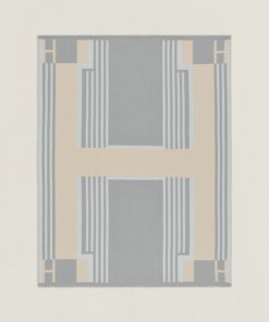 Replica Hermes Ithaque Blanket in Grey Wool and Cashmere